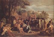 Benjamin West William Penn's Treaty with the Indians (nn03) oil painting on canvas